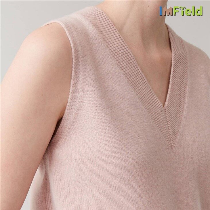 V-neck Knitcashmere Sweater Sleeveless Cashmere Vest For Women