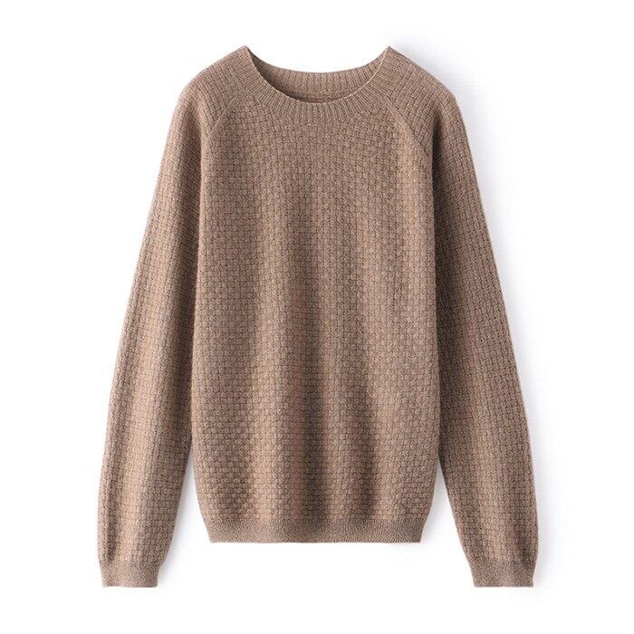 Waffle Knit Cashmere Sweater