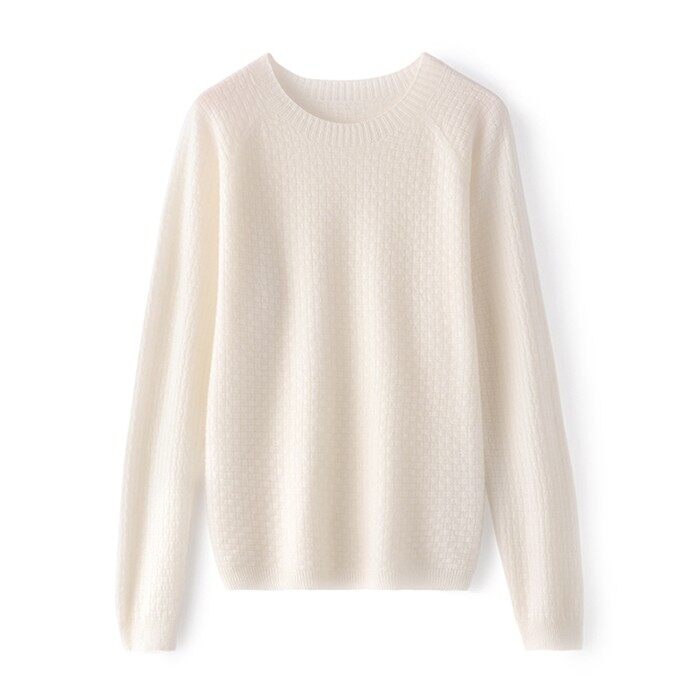 Waffle Knit Cashmere Sweater