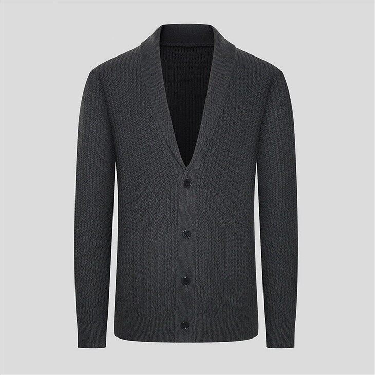 Winter Suit Collar 100 Cashmere Cardigan Sweater