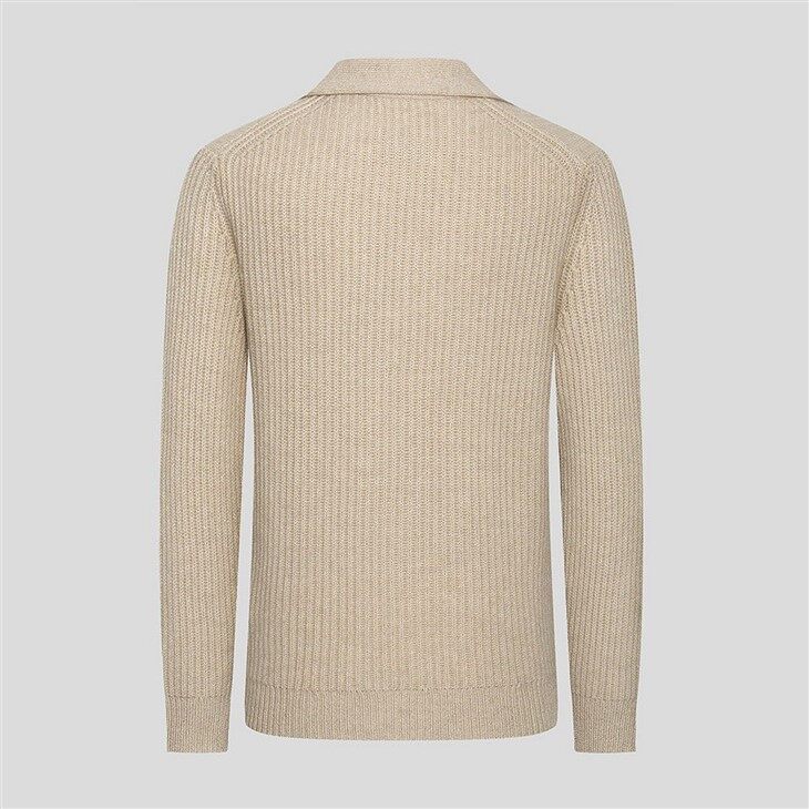 Winter Suit Collar 100 Cashmere Cardigan Sweater