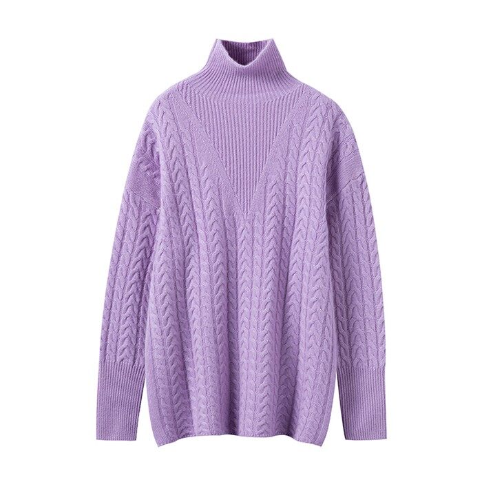 Womans Cashmere Turtleneck Sweater