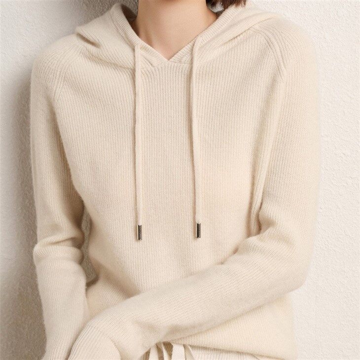 Womans Wool Pullover Hoody