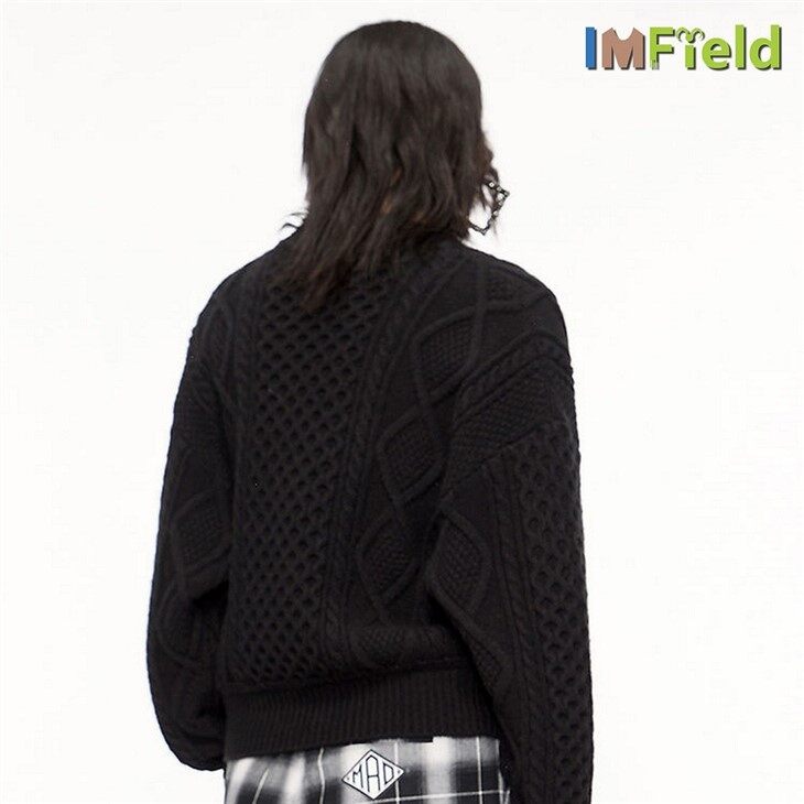 Women Long Sleeve Loose Knit Cashmere Wool Cardigan Sweater