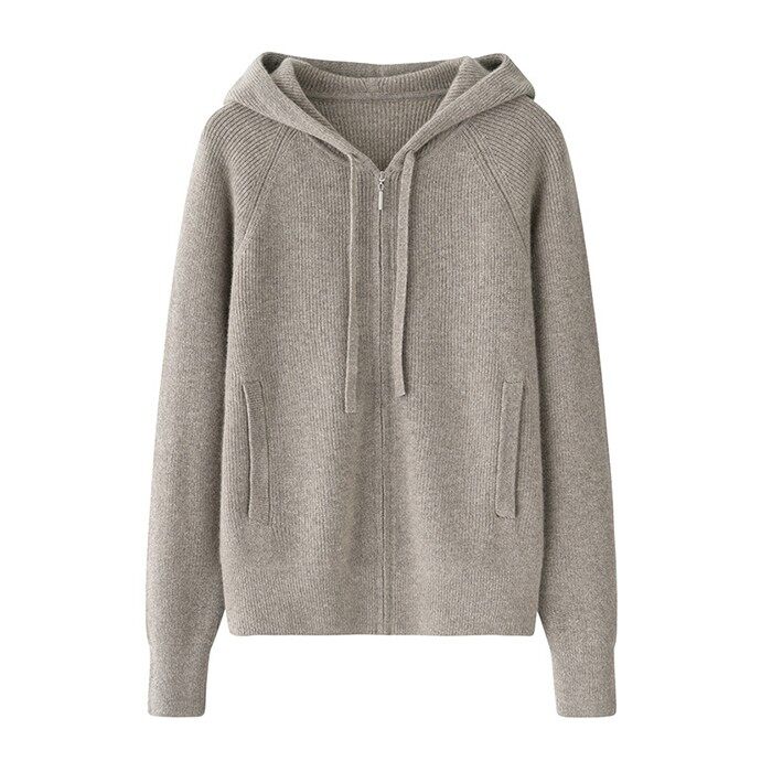 Women's Cashmere Zip Up Hoodie