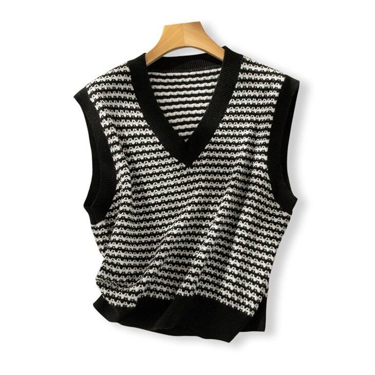Women's Stripe V Neck Wool Camisole