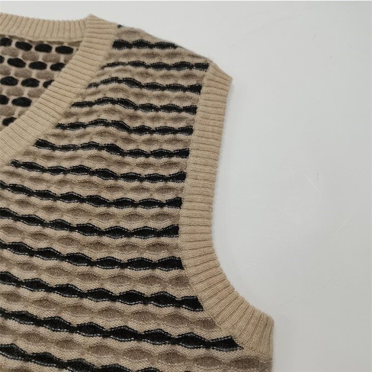 Women's Stripe V Neck Wool Camisole