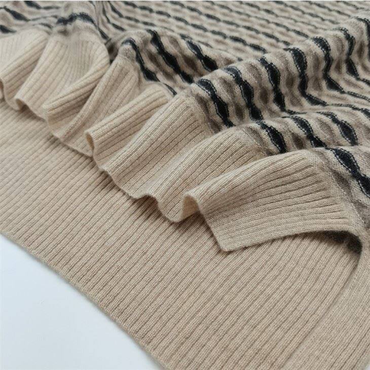 Women's Stripe V Neck Wool Camisole