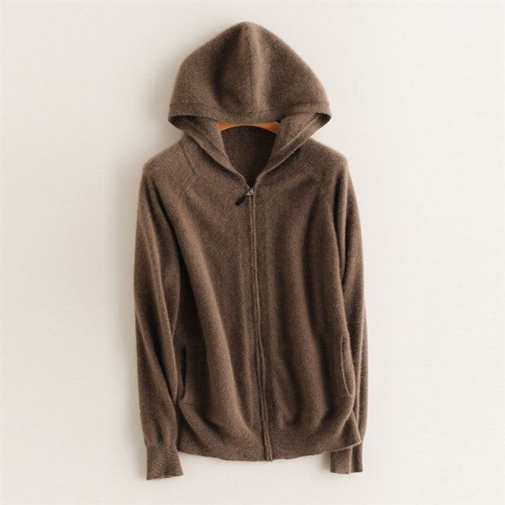 Wool Knitted Pullover Hoodie Sweater