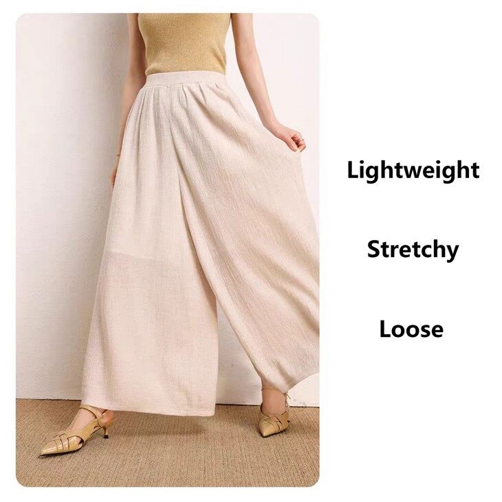 Worsted Wool Lightweight Straight-leg Women's Trousers