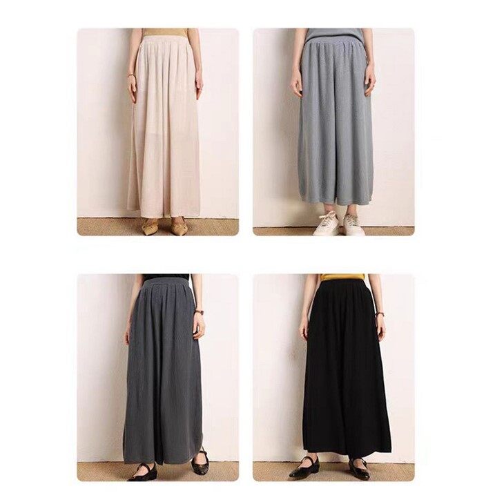 Worsted Wool Lightweight Straight-leg Women's Trousers