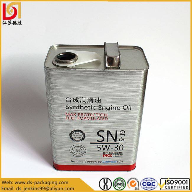 4 Litre Engine Oil Tin Can