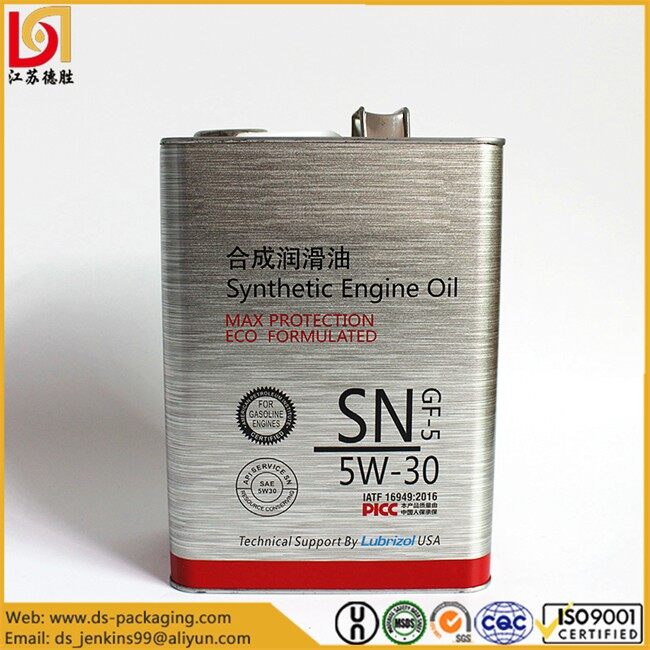 4 Litre Engine Oil Tin Can