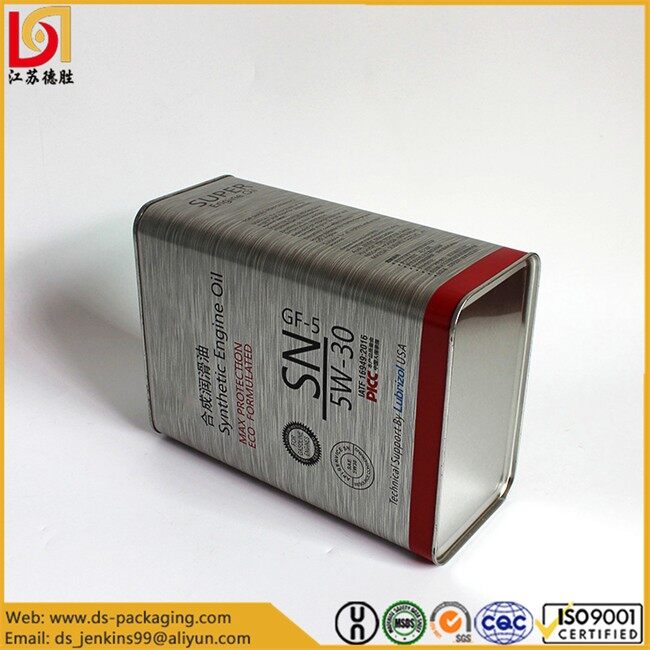 4 Litre Engine Oil Tin Can