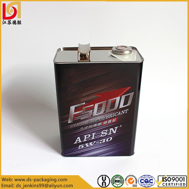4L Metal Engine Oil Can