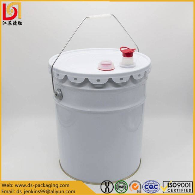 5 galónové oceľové vedro s kvetinovým vekom