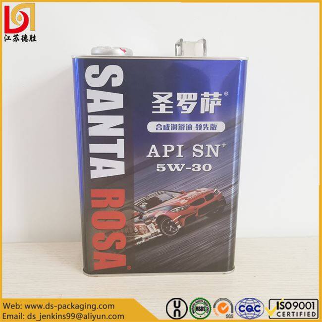 Engine Oil Tin Cans 4L