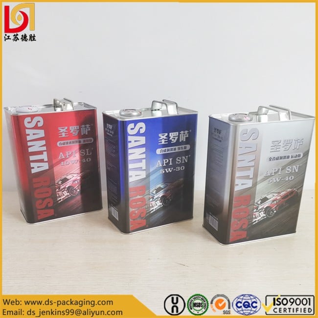 Engine Oil Tin Cans 4L