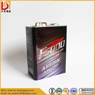 Llauna d'oli de motor de metall de 4 litres