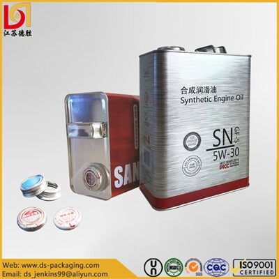 Lata de metal para aceite de motor