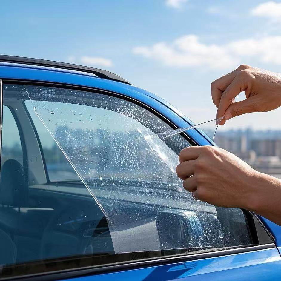 मोटर वाहन ग्लास के लिए पीई सुरक्षात्मक फिल्म