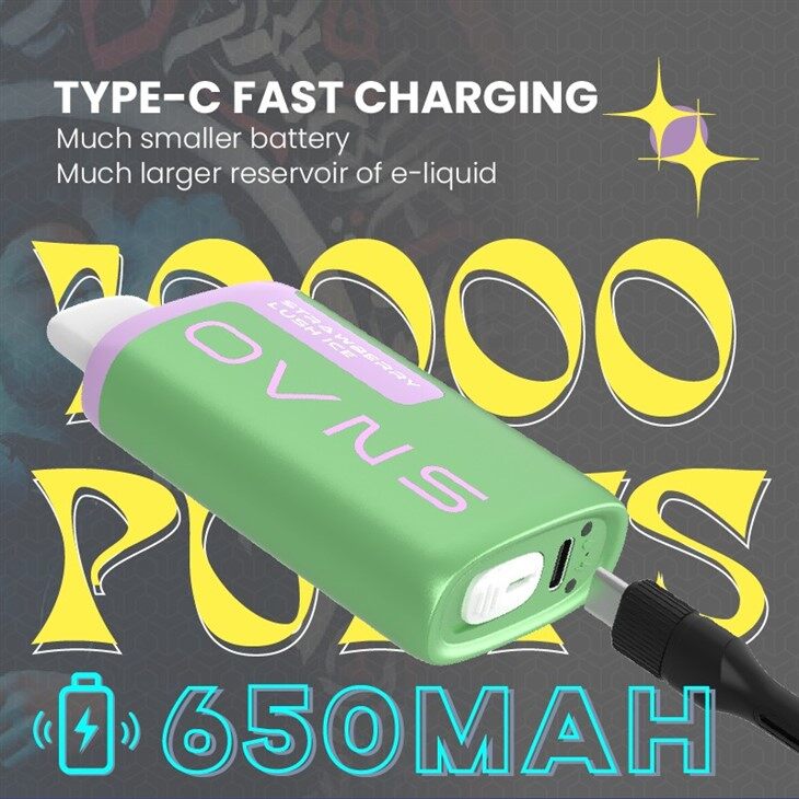 10000 Bocanadas Indicador De Batería Y Líquido Electrónico Flujo De Aire Ajustable