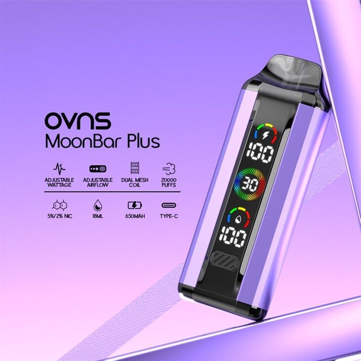 2025 Vape Disponible Más Nuevo Ovns Moonbar Más 20, 000 Soplos Con Potencia Y Flujo De Aire Ajustables