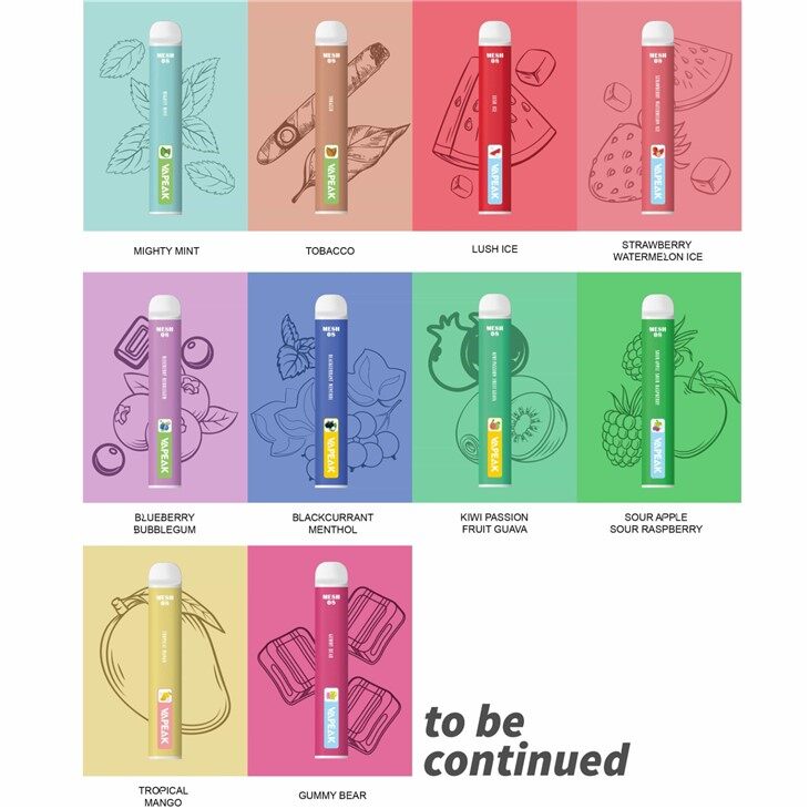 2500 Inhalaciones 0% 2% 5% Nicotina Vape Desechable