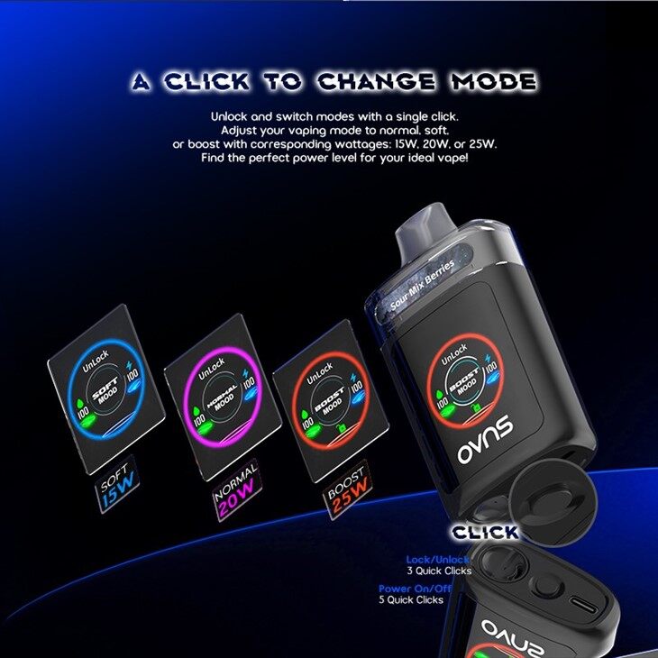 3 Modos De Vaping Vapes Disponibles De Pantalla Completa 25000 Inhalaciones