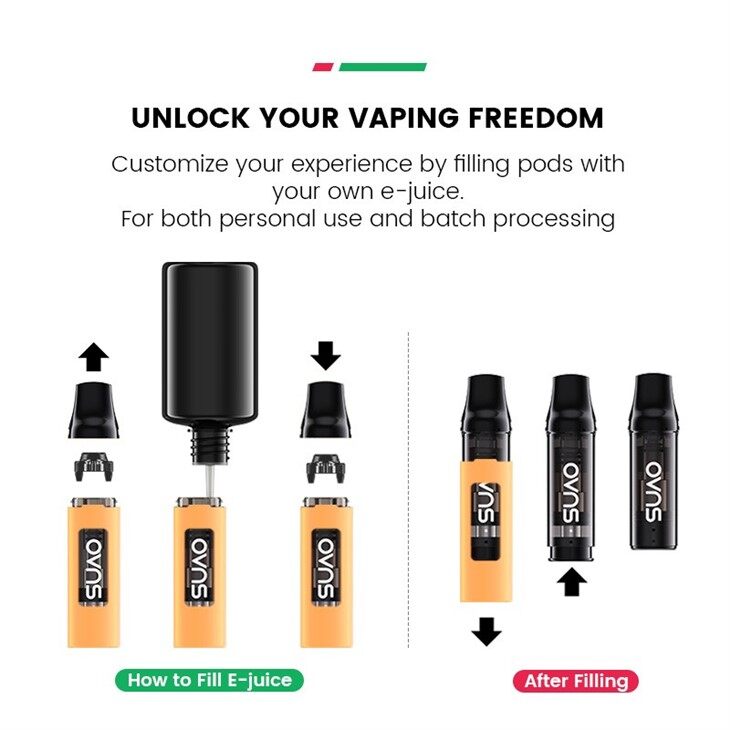 600 Puffs 2ML Replacable Pod Vape Pen 2% Nicotine