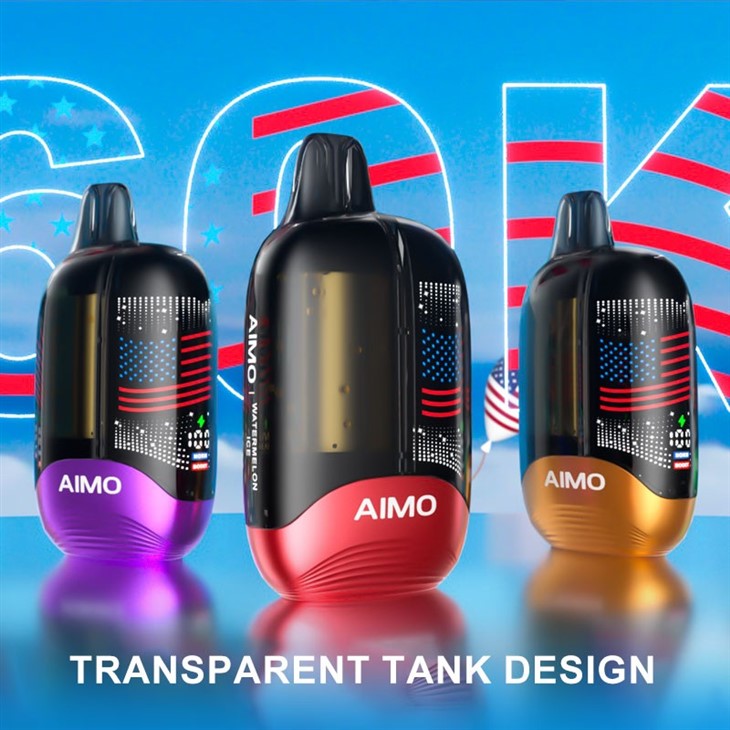 AIMO Clear Tank 60K Caladas: Vape Desechable Con Pantalla OLED Curva, Tanque Transparente De Gran Capacidad factory