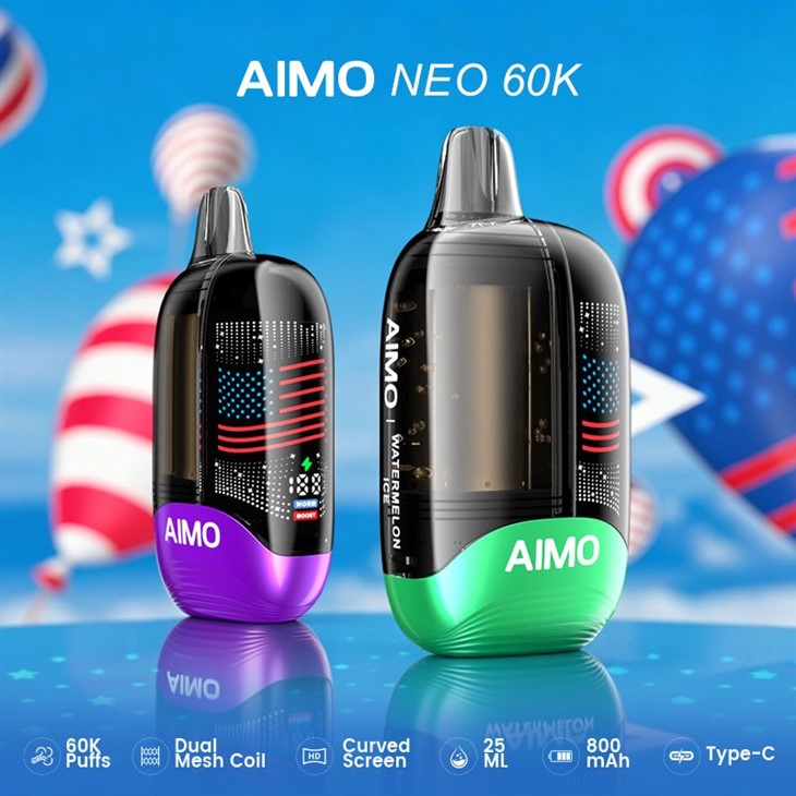 AIMO Clear Tank 60K Caladas: Vape Desechable Con Pantalla OLED Curva, Tanque Transparente De Gran Capacidad suppliers