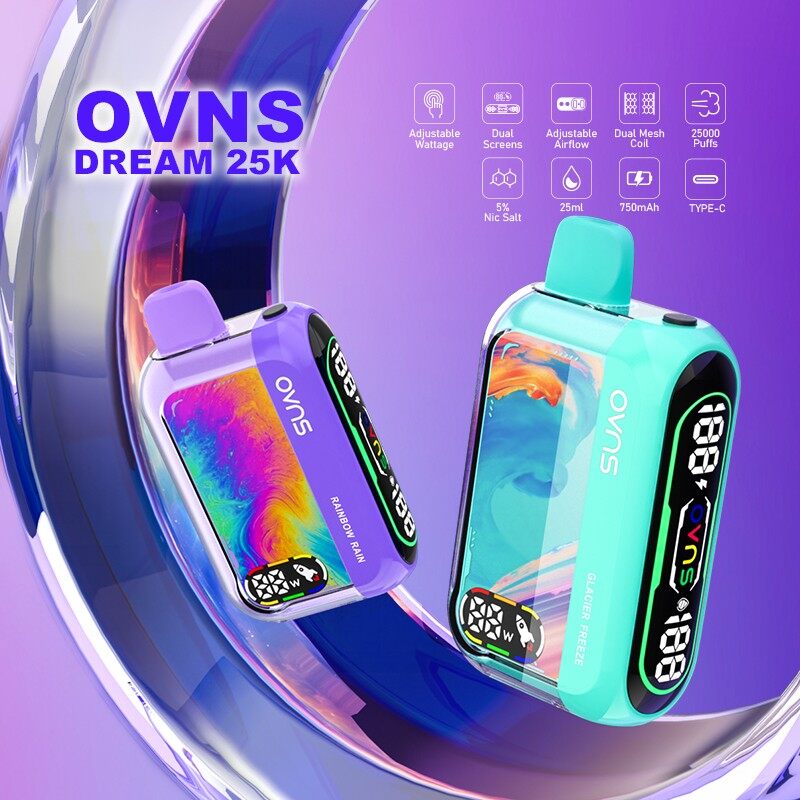 Disposable Vape Wattage Adjustable 25000 Puffs Dual Digital Screens