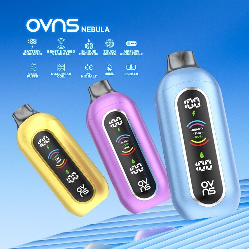 OVNS NEBULA 50.000 Inhalaciones Cigarrillo Electrónico Con Pantalla OLED