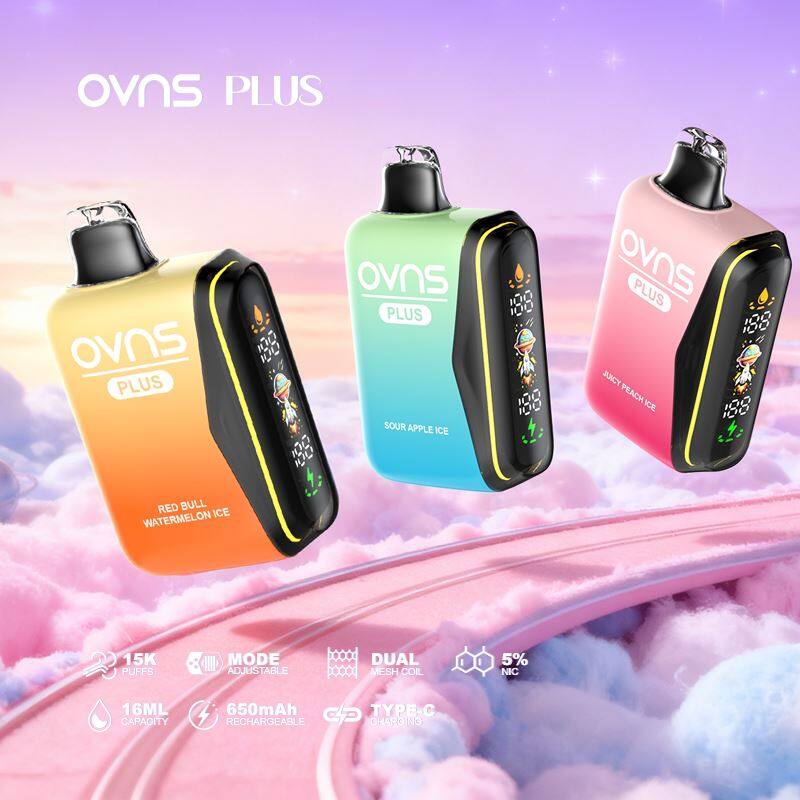 OVNS PLUS 15,000 Clúimh Vaporizer Indiúscartha