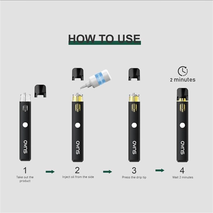 Pluma Hermética De 1ml 2ml CBD Delta8 Delta9 Vape Con Botón De Precalentamiento