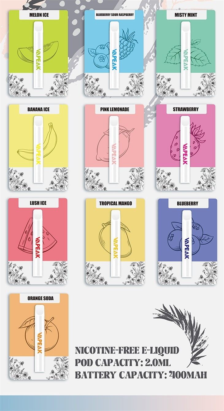 Sabores De Frutas 600 Inhalaciones 0 Nicotina Vape Desechable