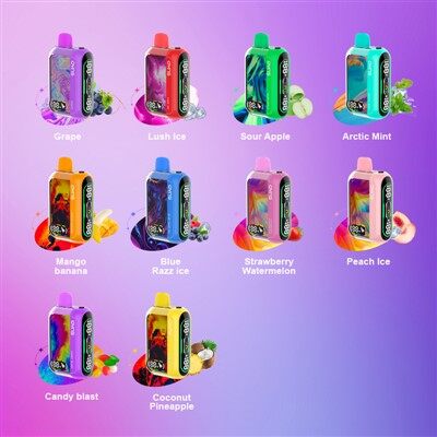 Ayarlanabilir Hava Ecig Çift Dijital Ekranlar 25K Puff