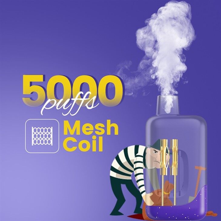 Vape Bobina De Malla Doble No Recargable Flujo De Aire Ajustable