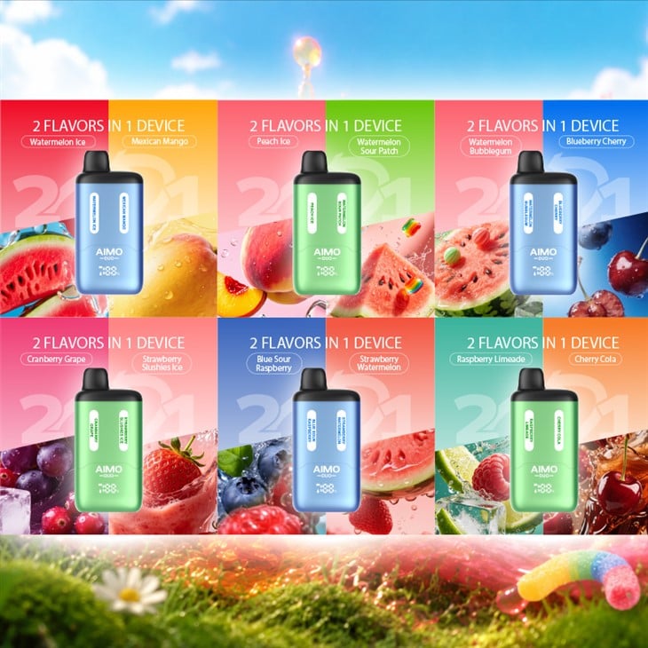 Vapeador Desechable Con 5% De Nicotina, 40.000 Inhalaciones Y Doble Sabor En Un Solo Dispositivo.