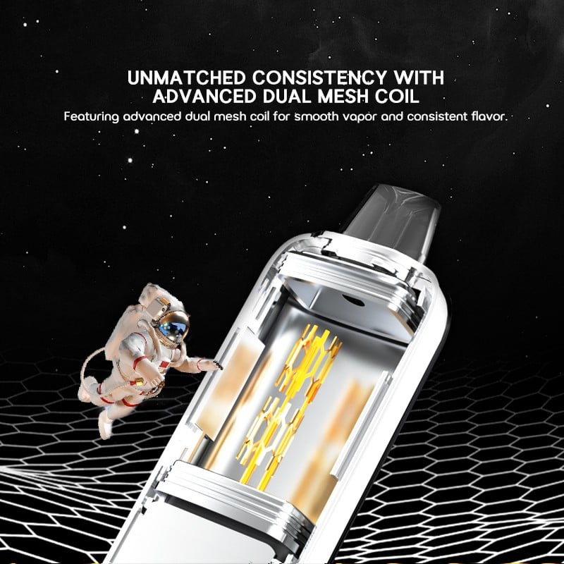 Vapeador OVNS Moonbar Elite De 12000 Bocanadas Con Sabor Afrutado Y Pantalla OLED
