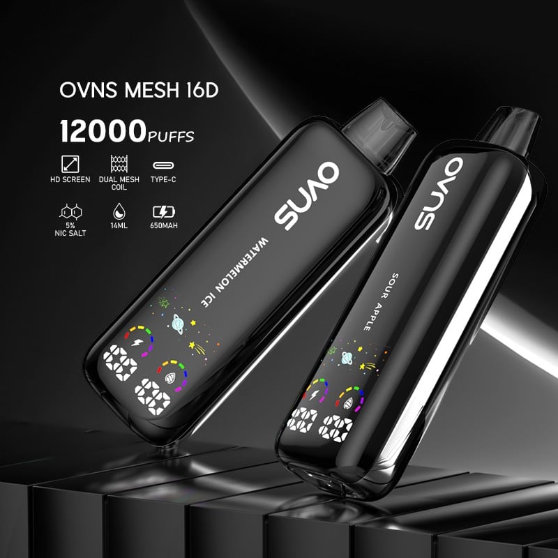 Vapeador OVNS Moonbar Elite De 12000 Bocanadas Con Sabor Afrutado Y Pantalla OLED