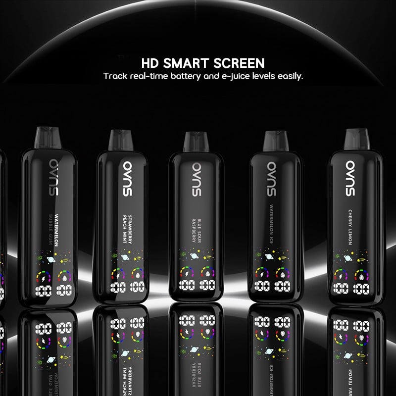 Vapeador OVNS Moonbar Elite De 12000 Bocanadas Con Sabor Afrutado Y Pantalla OLED