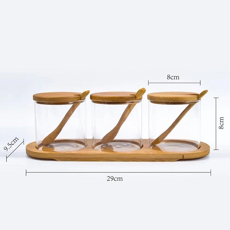 Spice Jars Bamboo Lid