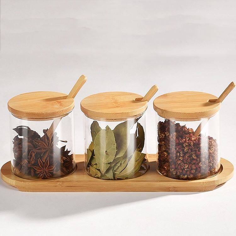 Kryddkrukkur bambus loki