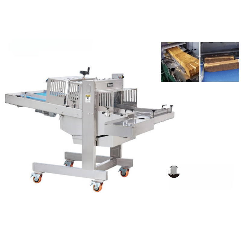Máquina de fatiar pão torrado contínuo