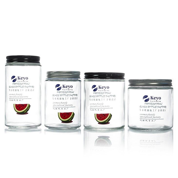 Стъклен буркан с прави страни