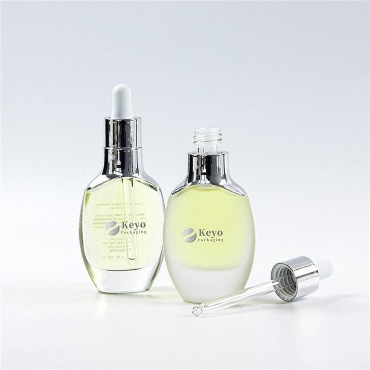 30ml oval shaped glass dropper bottle for foundation essential oil (2)