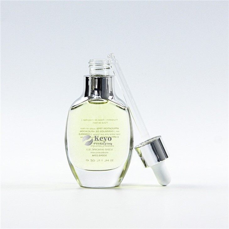 30ml oval shaped glass dropper bottle for foundation essential oil (3)