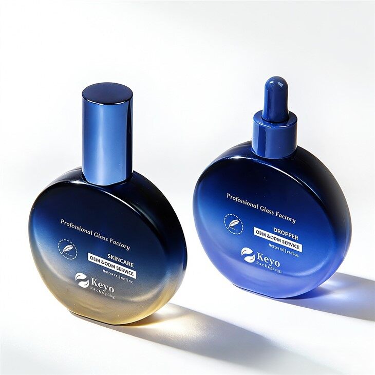 30ml Flat Round Glass Essence Bottle high quality